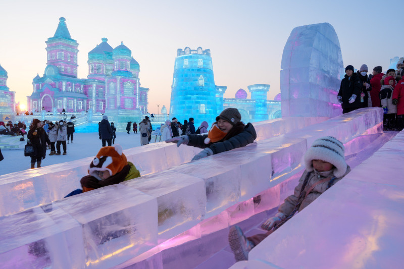 El parque de hielo más grande del mundo y la economía invernal de China: una industria millonaria